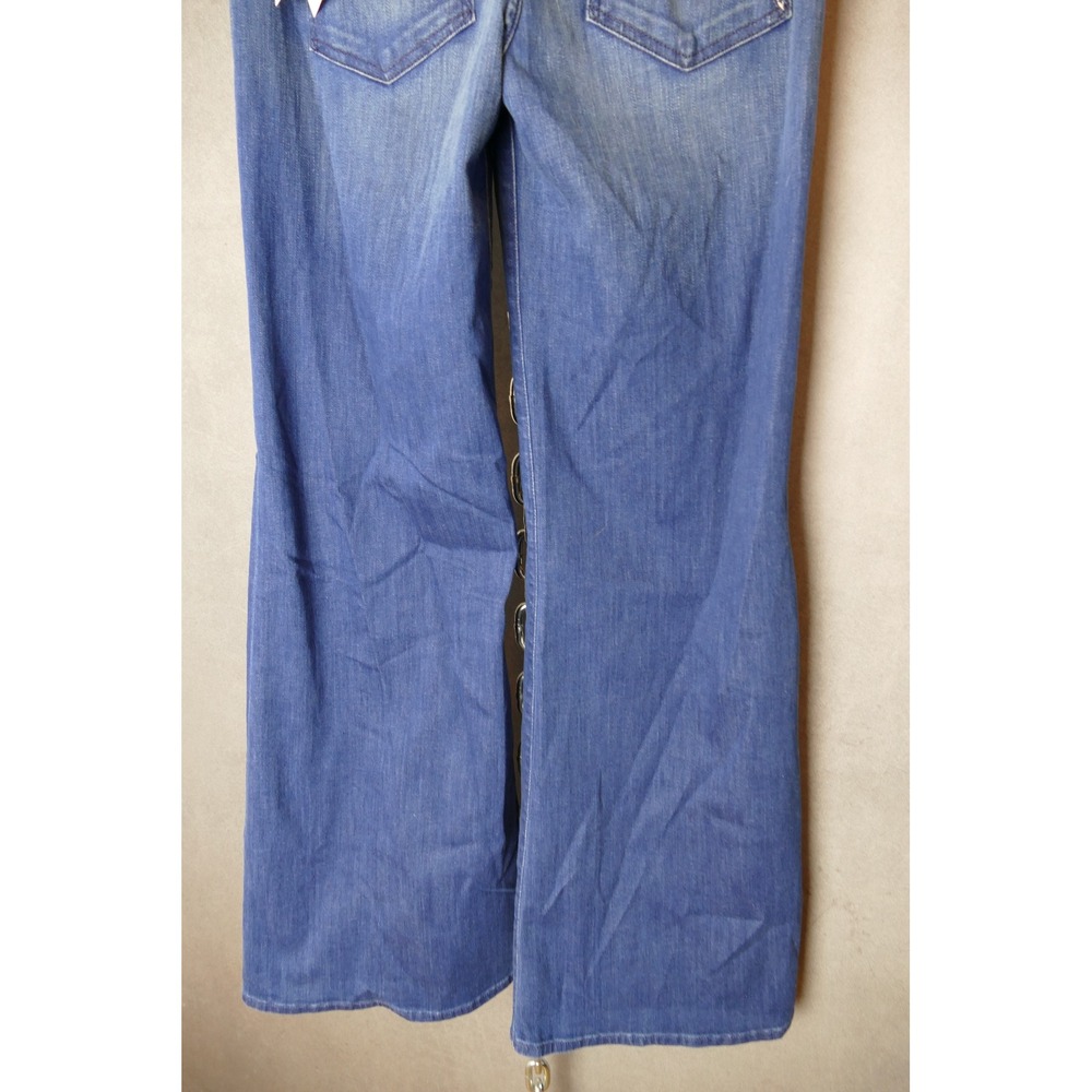 Mother RARE The Double Zip Pocket Flare Leg Jeans Womens Size‎ 28 Blue Denim - Picture 12 of 14